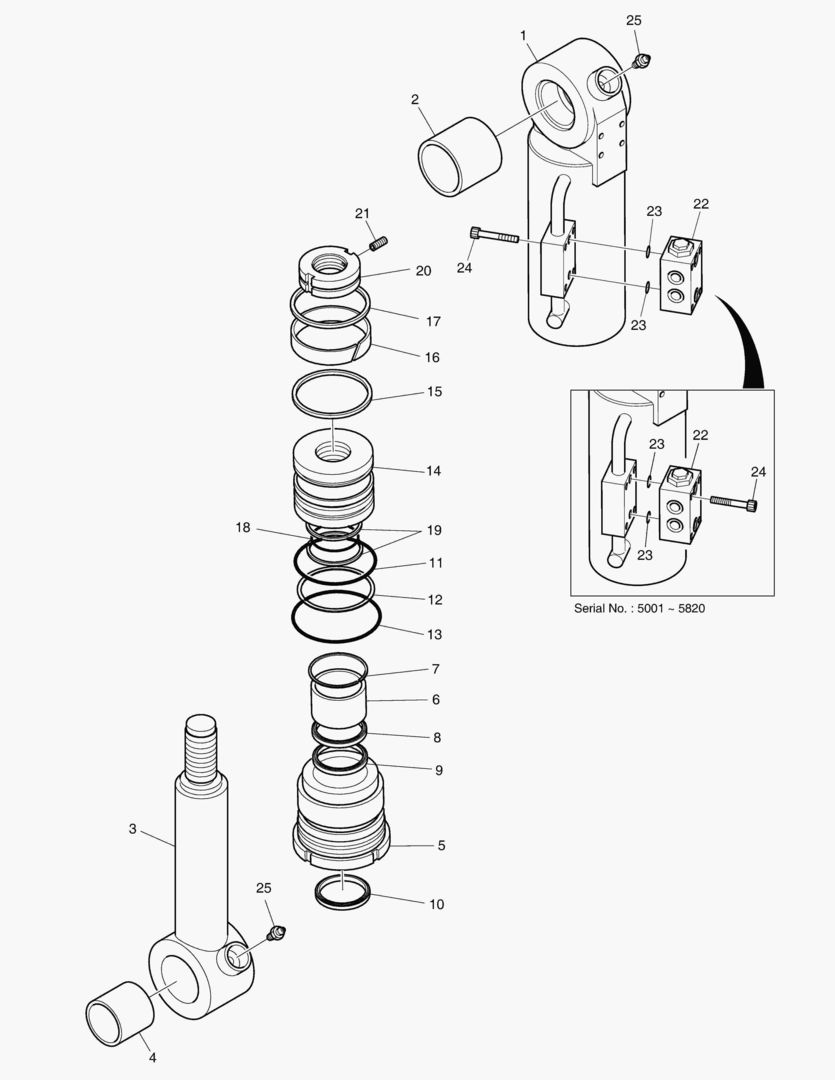 Спецтехника 4381 DOZER CYLINDER - L.H. [5662~] - главное фото