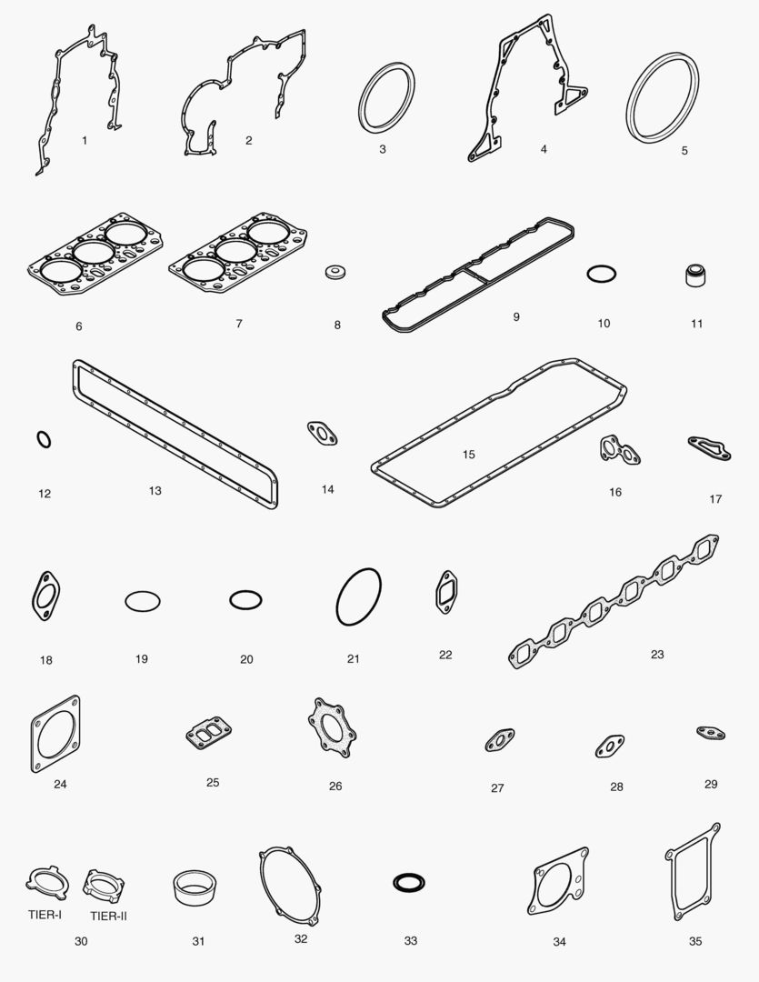 КОМПЛЕКТ ПРОКЛАДОК ДЛЯ КАПИТАЛЬНОГО РЕМОНТА-ВСЕ