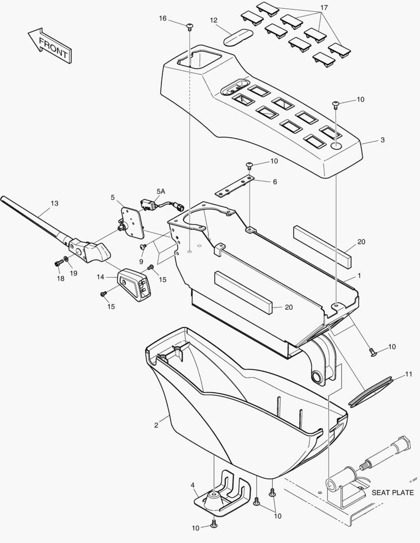 ПУЛЬТ УПРАВЛЕНИЯ - ЛЕВОСТОРОННИЙ
