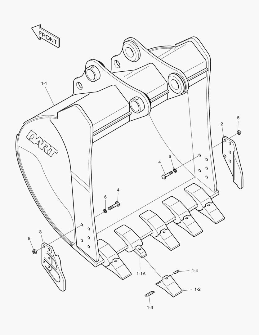 6380 BUCKET-0.66гЋҐ(39`)-VERTICAL PIN