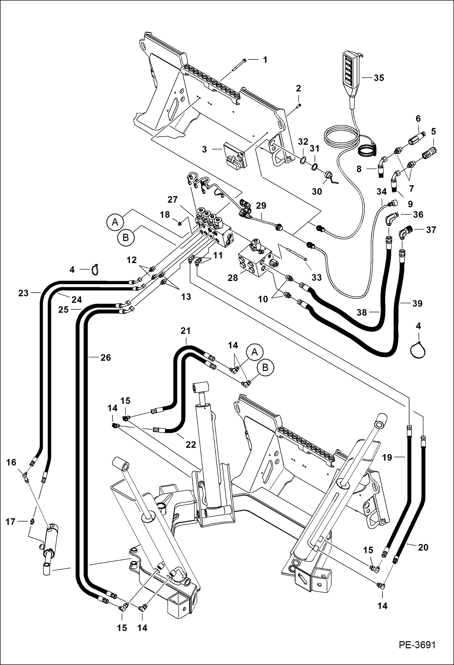 ПЕРЕСАДЧИК ДЕРЕВЬЕВ (ГИДРОСИСТЕМЫ) (TS24C CONV A9UW) (TS24M CONV A9SN) (TS24T CONV A9SK)