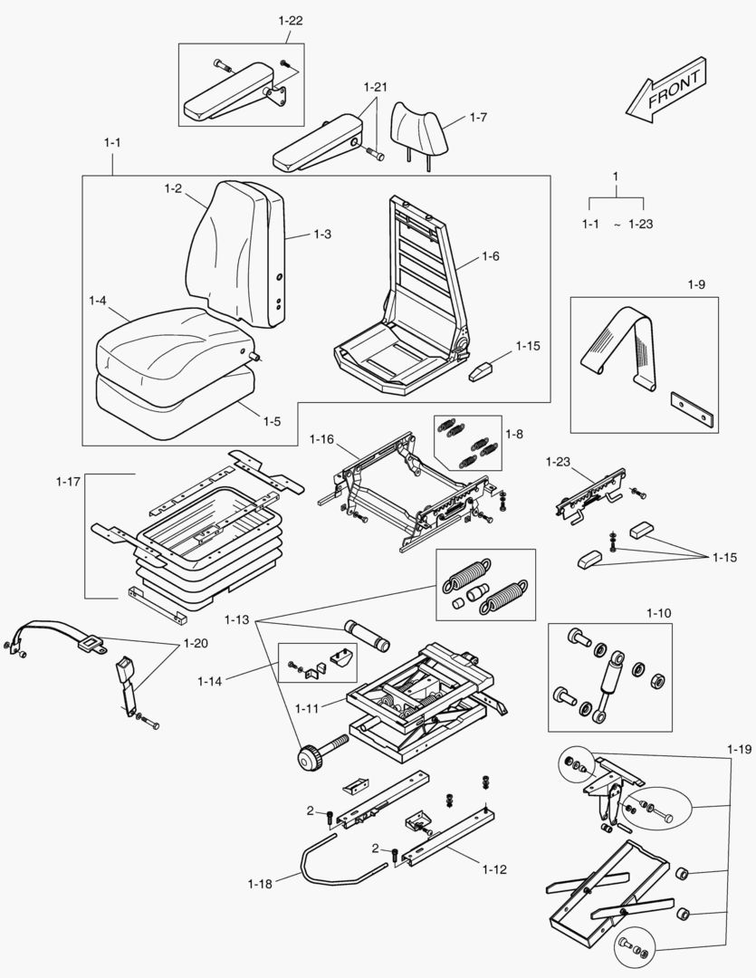 СИДЕНИЕ В СБОРЕ- МЕХАНИЧЕСКАЯ ПОДВЕСКА