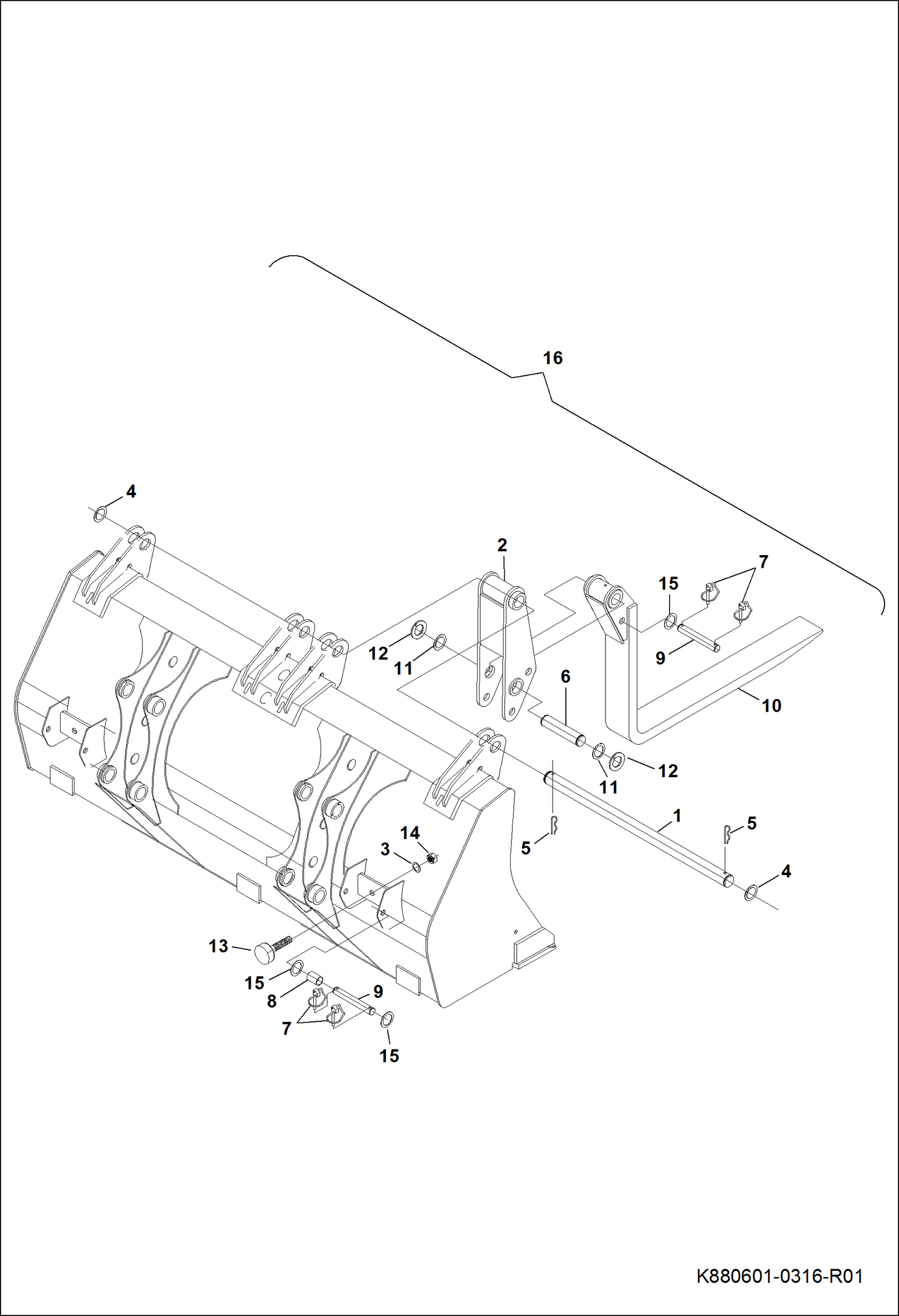 НАВЕСНОЕ ОБОРУДОВАНИЕ С ВИЛАМИ ДЛЯ КОВША