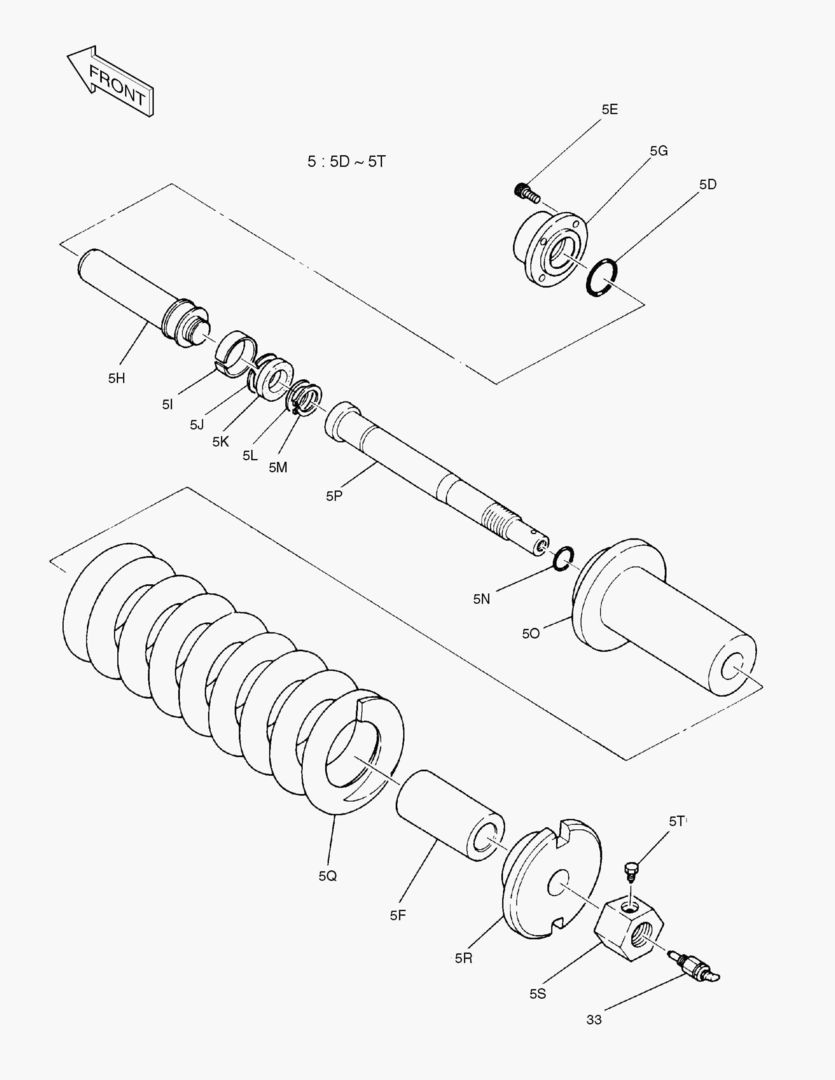 ПРУЖИНЫ ГУСЕНИЦЫ-ШИРИНА ГУСЕНИЦЫ 3280 мм