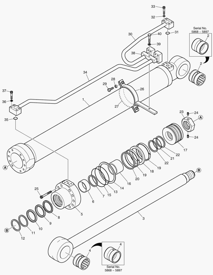 Спецтехника 4311 BOOM CYLINDER - L.H [5868~]