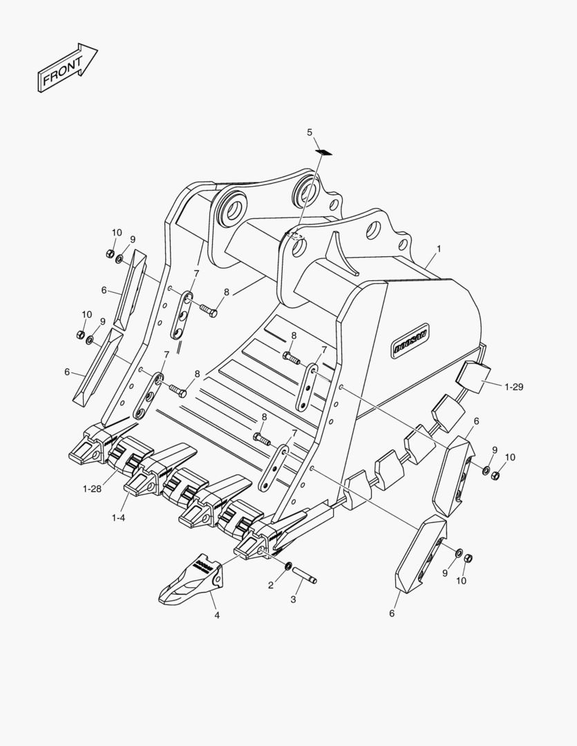6950 BUCKET ASS`Y - 1.56mВі - X CLASS