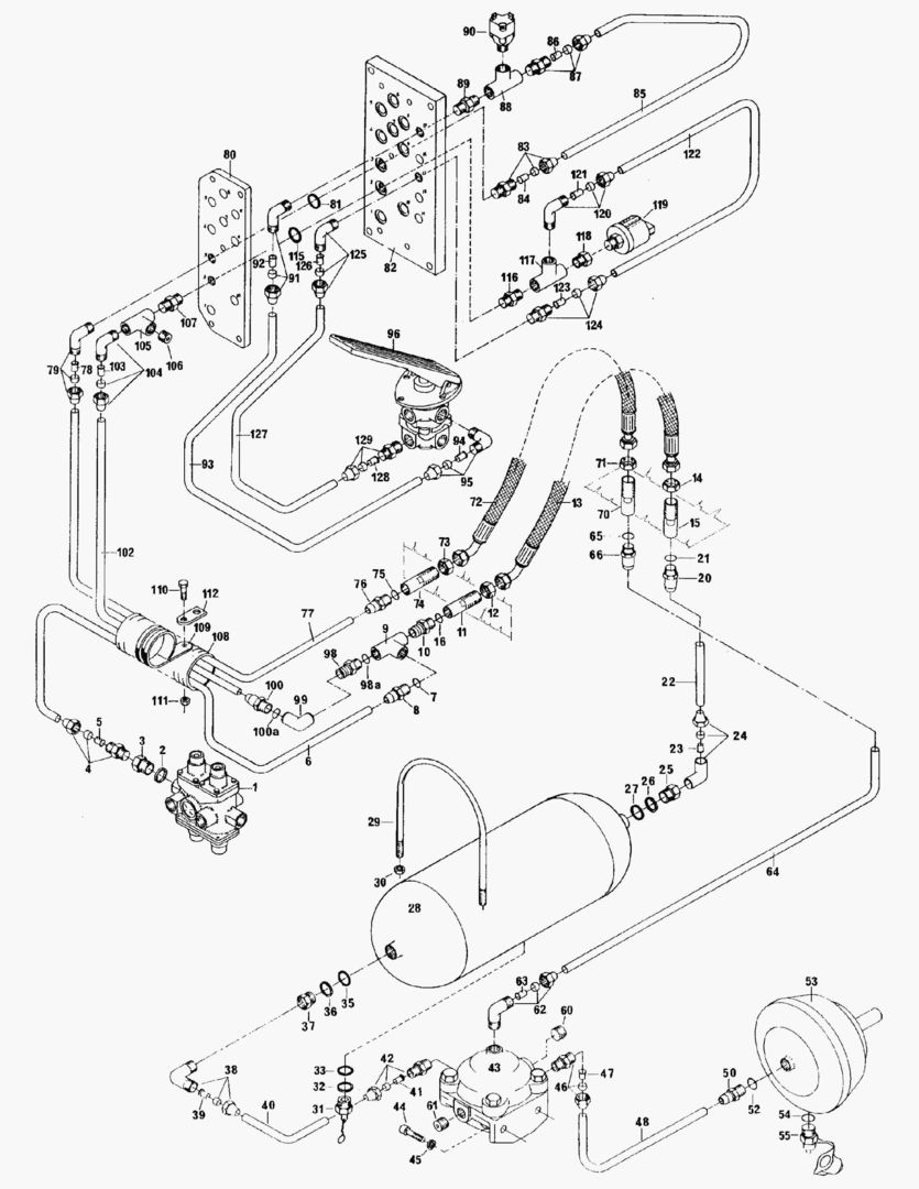 G043-5 BRAKE SYSTEM; REAR VEHICLE