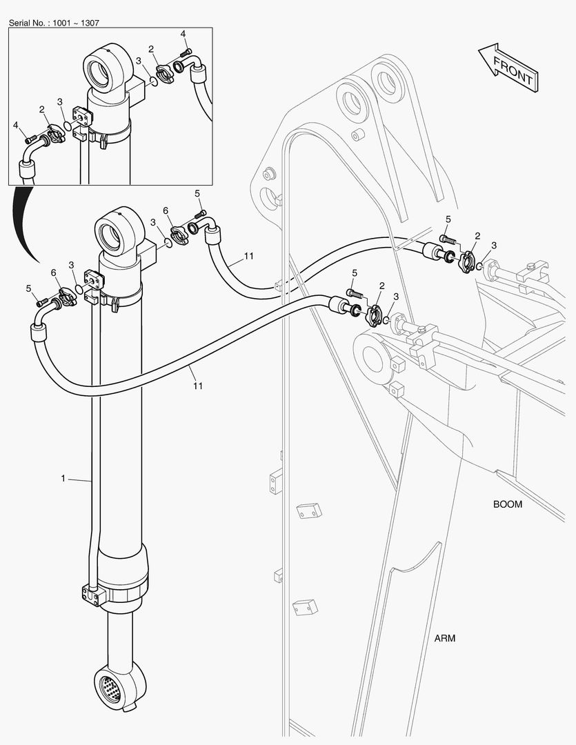 ГИДРОСИСТЕМА РУКОЯТИ - РУКОЯТЬ 2.4 м