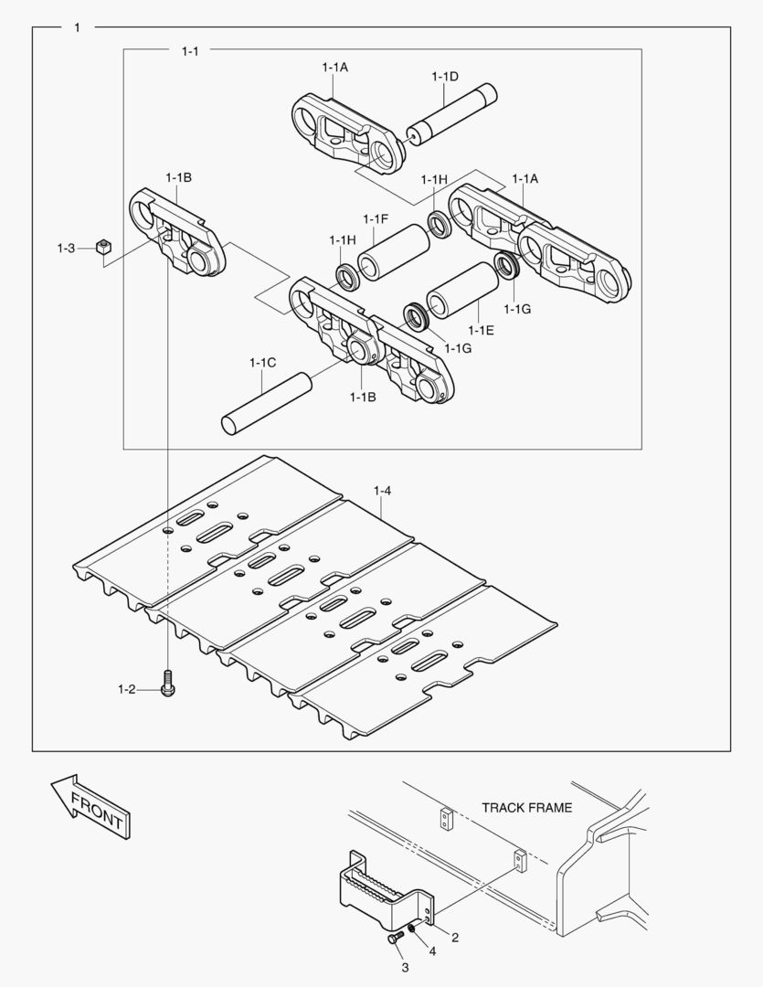 БАШМАК ГУСЕНИЦЫ В СБОРЕ - 800G