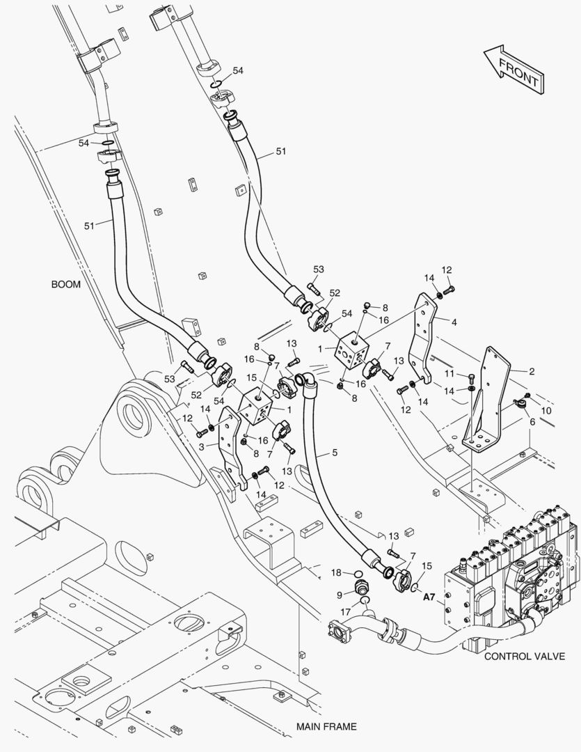 6130 MAIN PIPING - ONE & TWO WAY