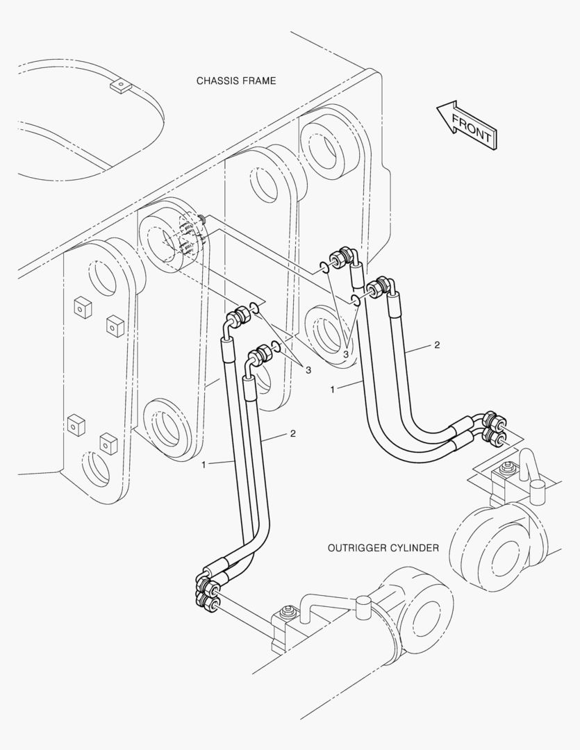 Спецтехника 6511 OUTRIGGER PIPING-REAR [1557~]