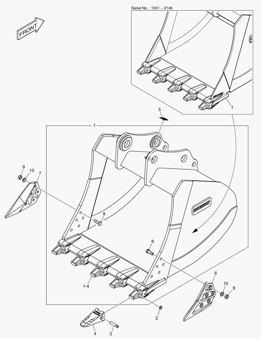 7410 BUCKET ASSВґY - 1.08mВі - H CLASS