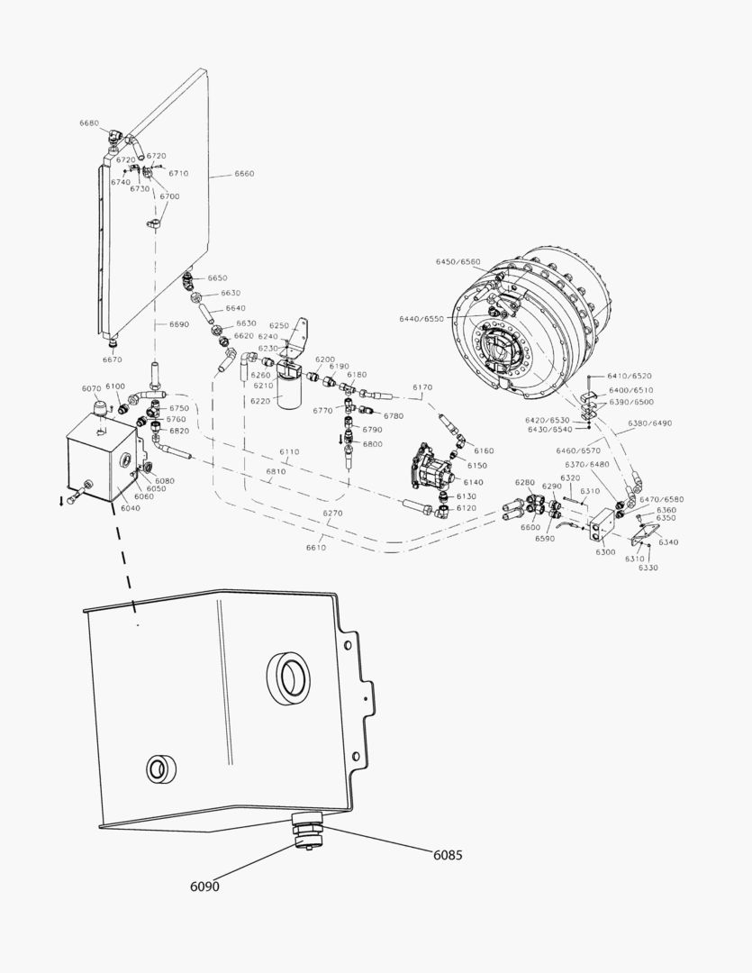 G190-66 COOLING CIRCUIT FRONT HUBS