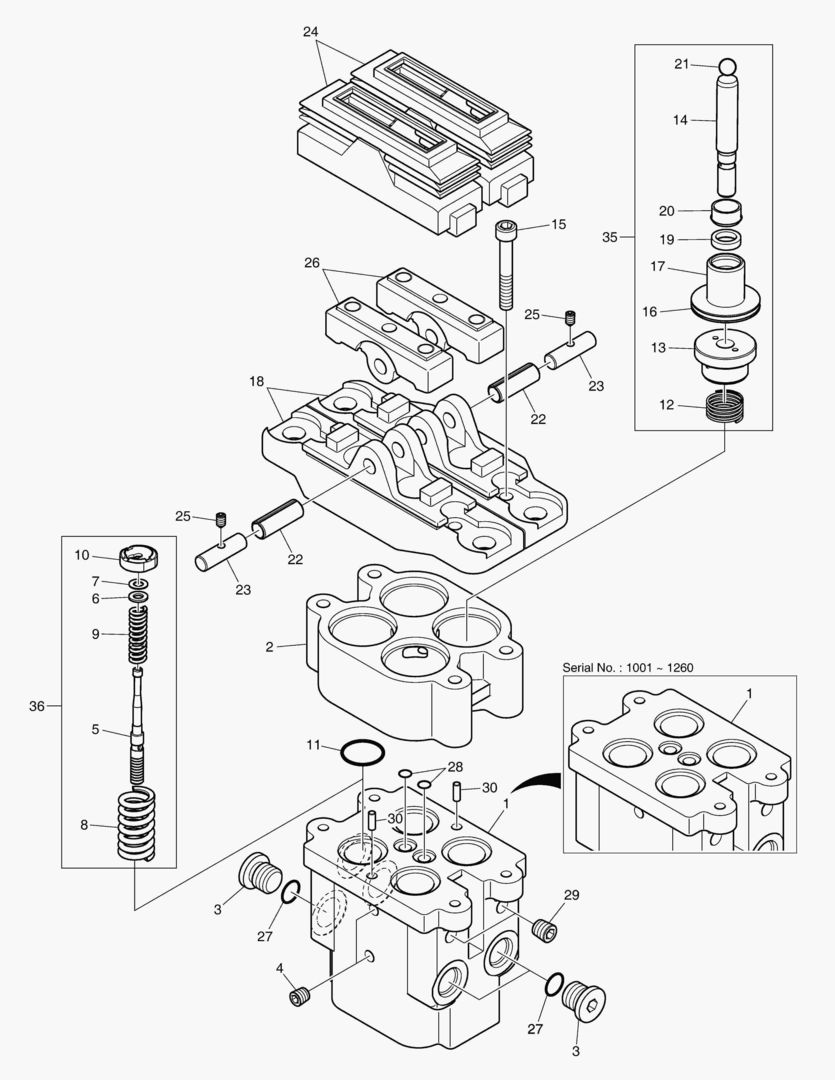 4300 PEDAL VALVE - TRAVEL [1001~1437]