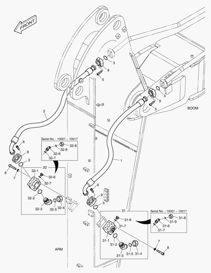6830 ARM PIPING - ONE & TWO WAY(ARM 2.6m)