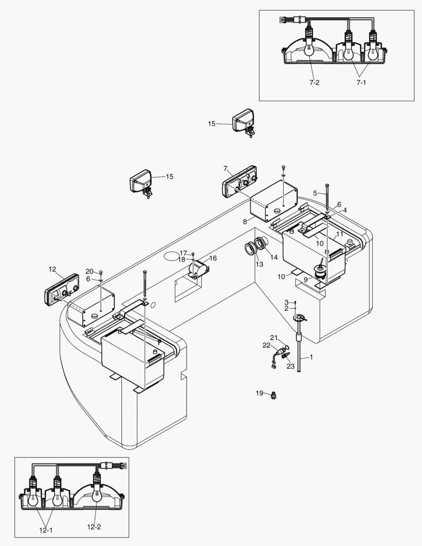 ЭЛЕКТРИЧЕСКИЕ ЗАПЧАСТИ(6) - ЗАДНЯЯ РАМА