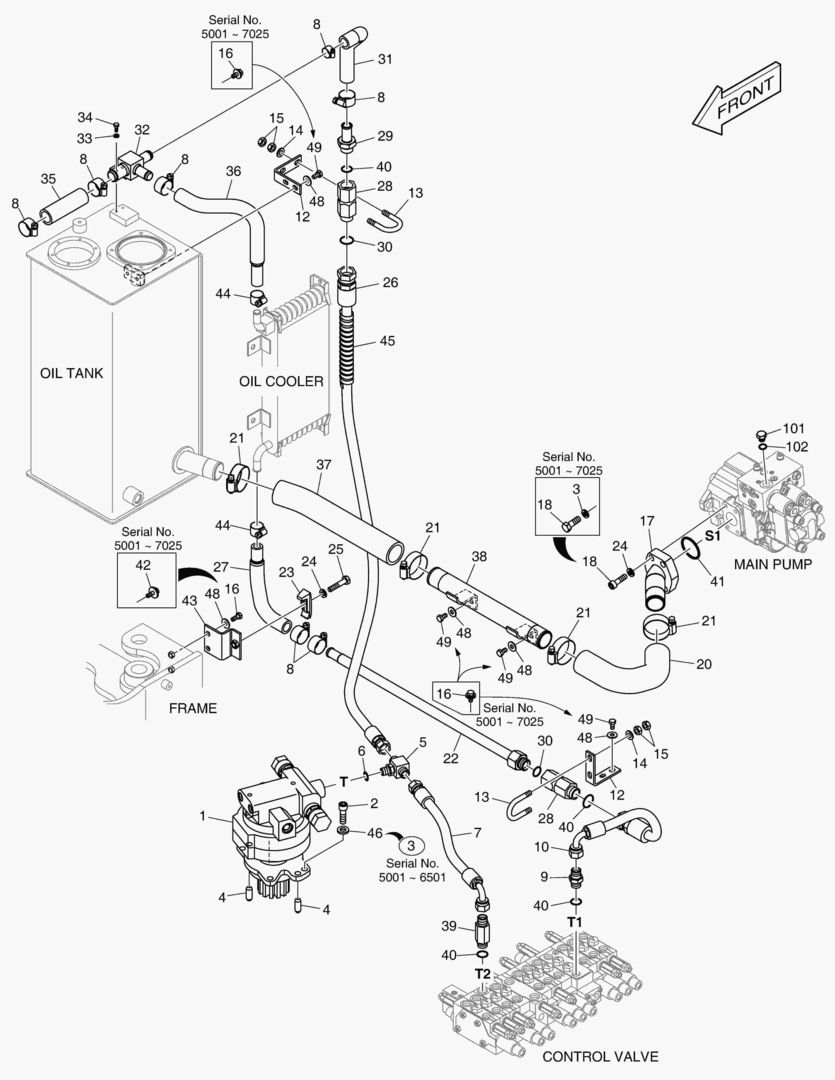 Схема ТУБОПРОВОД МАСЛЯНОГО РАДИАТОРА