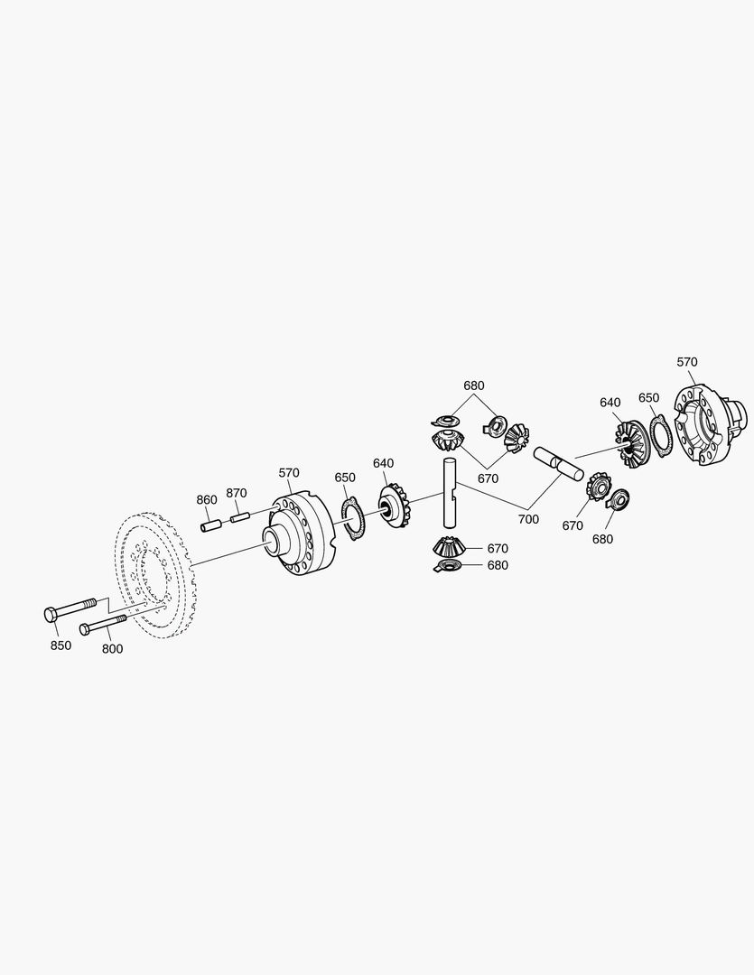 Спецтехника 4701 DIFFERENTIAL GEAR - FRONT AXLE [2132~2790] - главное фото