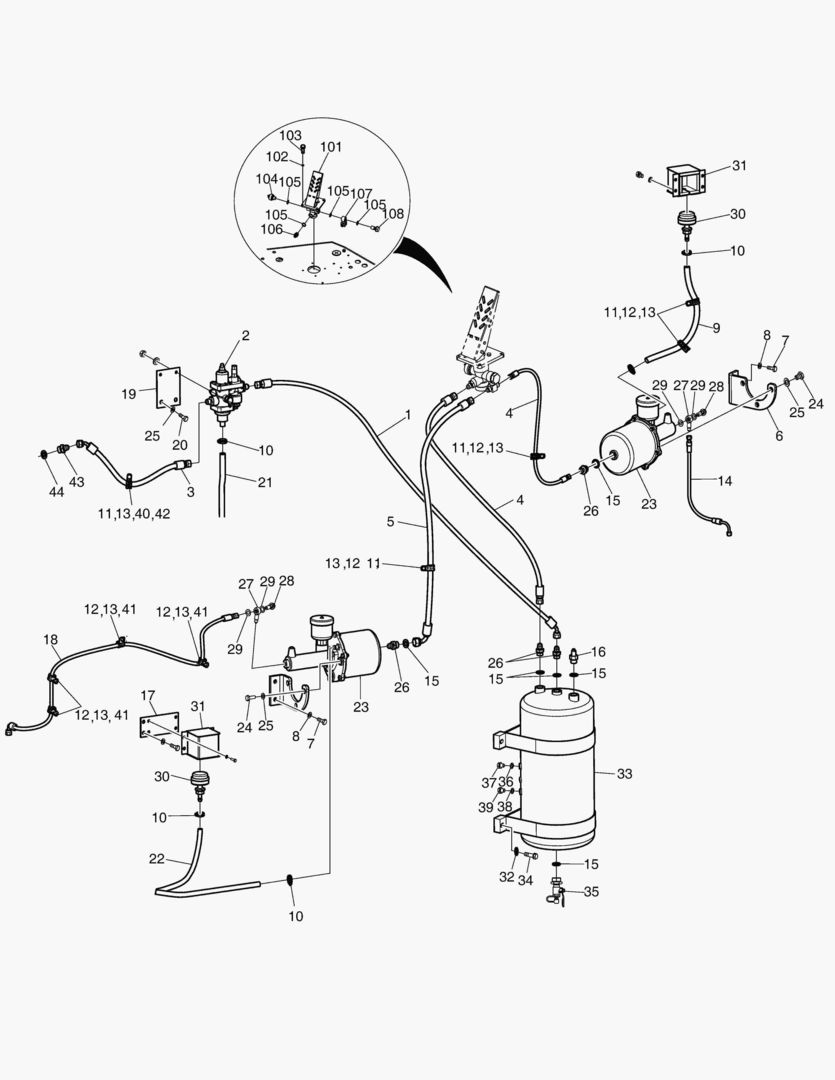 1190 BRAKE PIPING - ZF TM