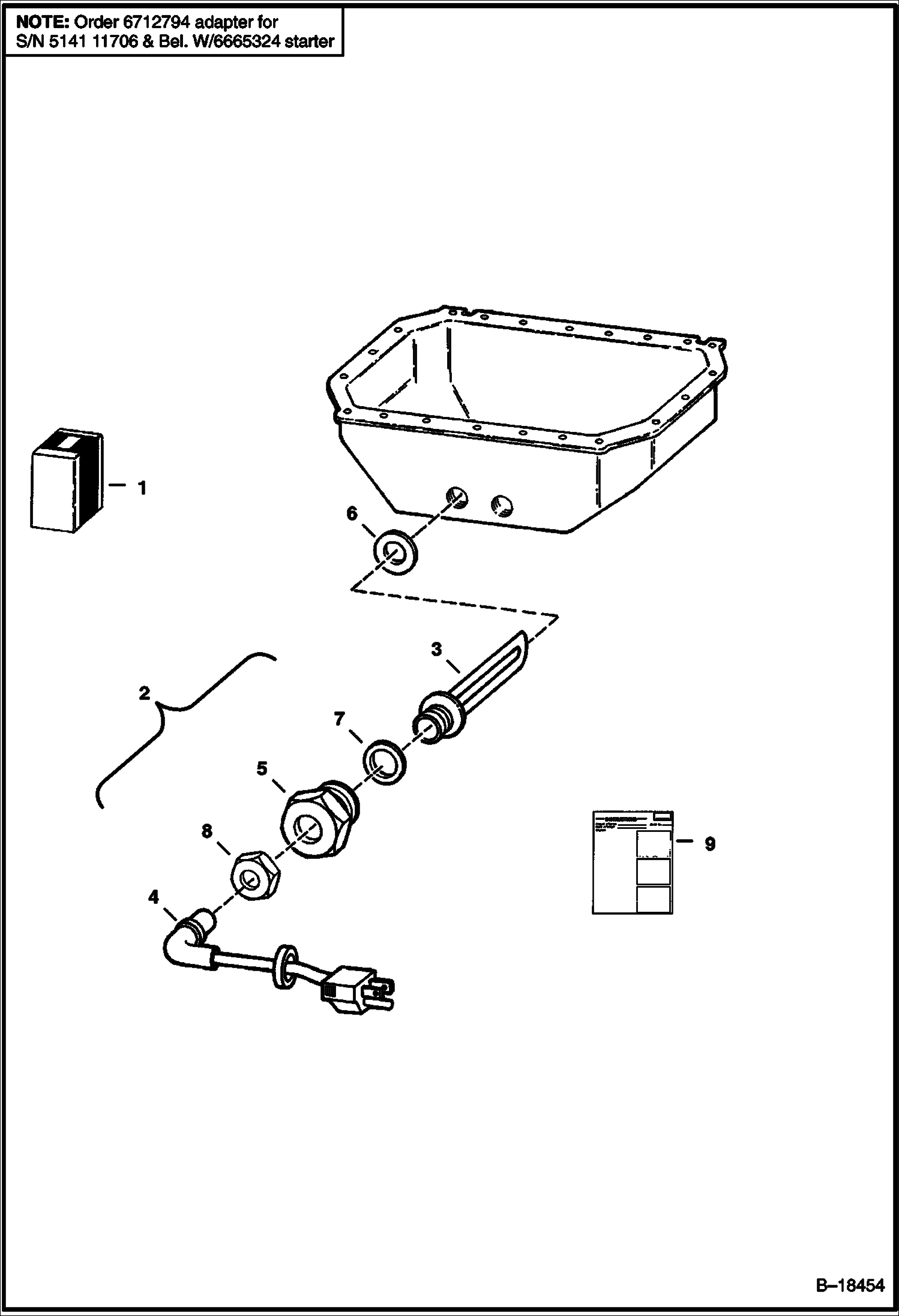 НАГРЕВАТЕЛЬ БЛОКА ЦИЛИНДРОВ (УСТАНОВЛЕННЫЙ ПОДДОН КАРТЕРА) (120 B)