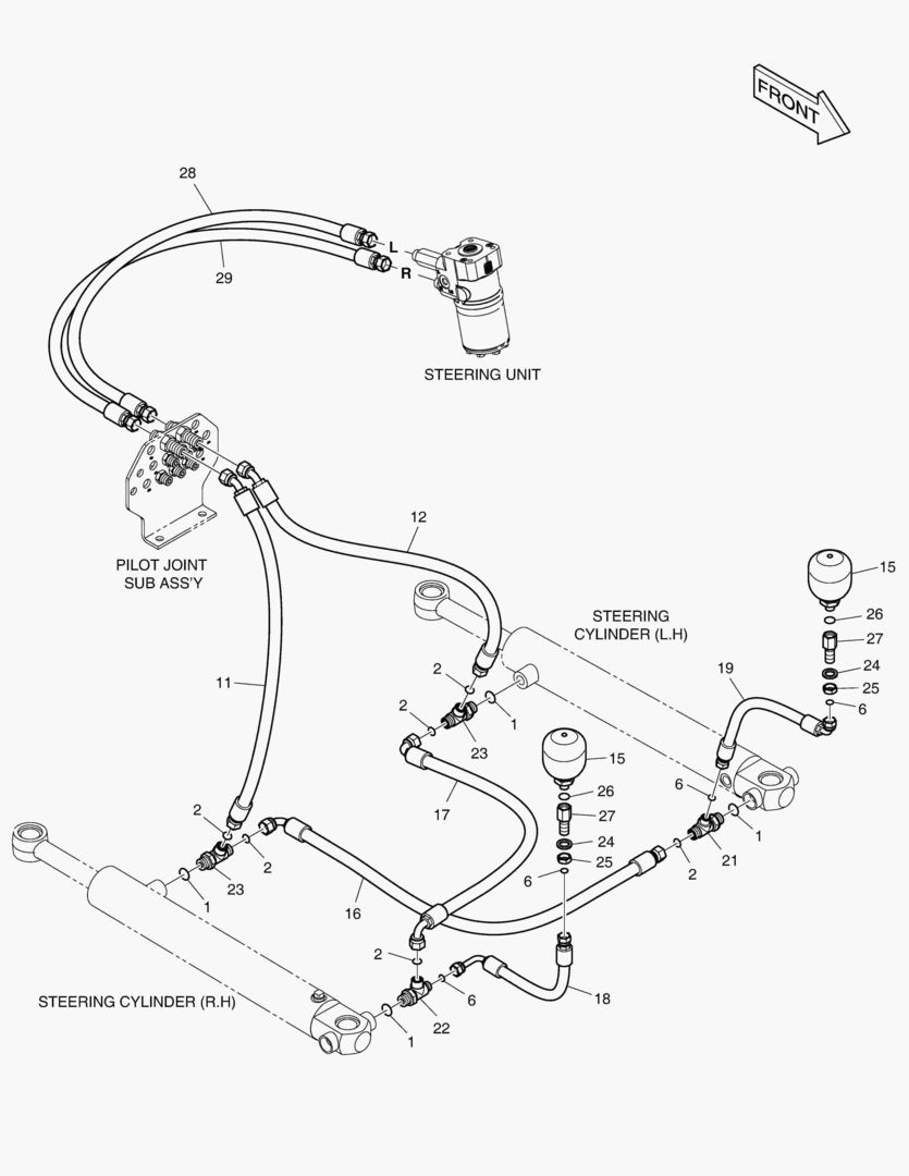 ПАТРУБКИ РУЛЕВОГО УПРАВЛЕНИЯ