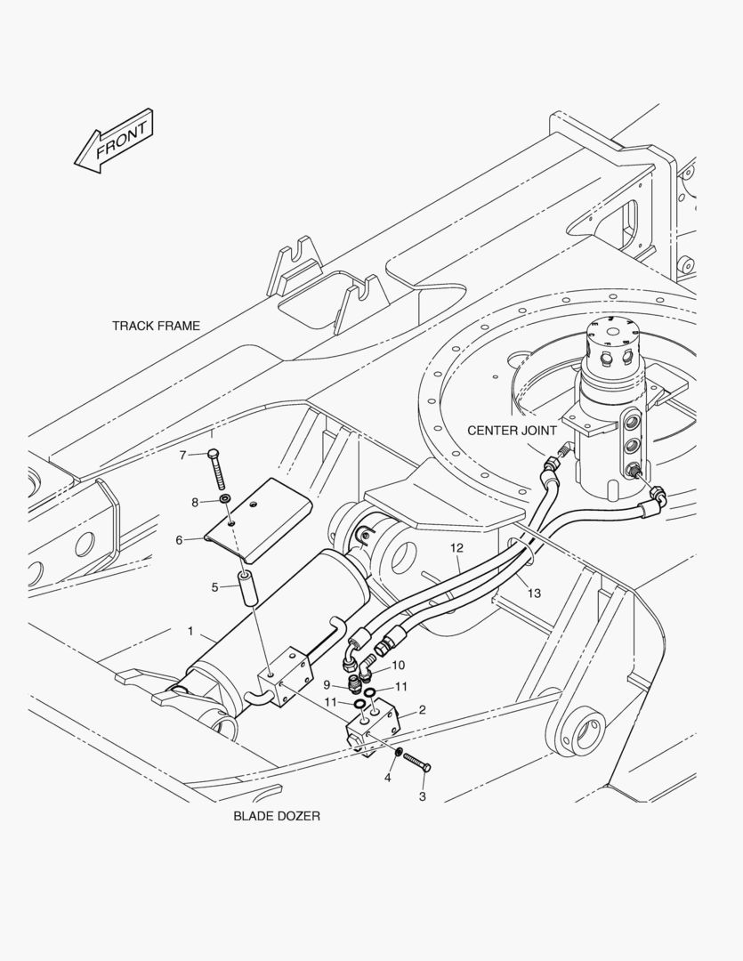 ТРУБОПРОВОД БУЛЬДОЗЕРА - ПРЕДОХРАНИТЕЛЬНЫЙ