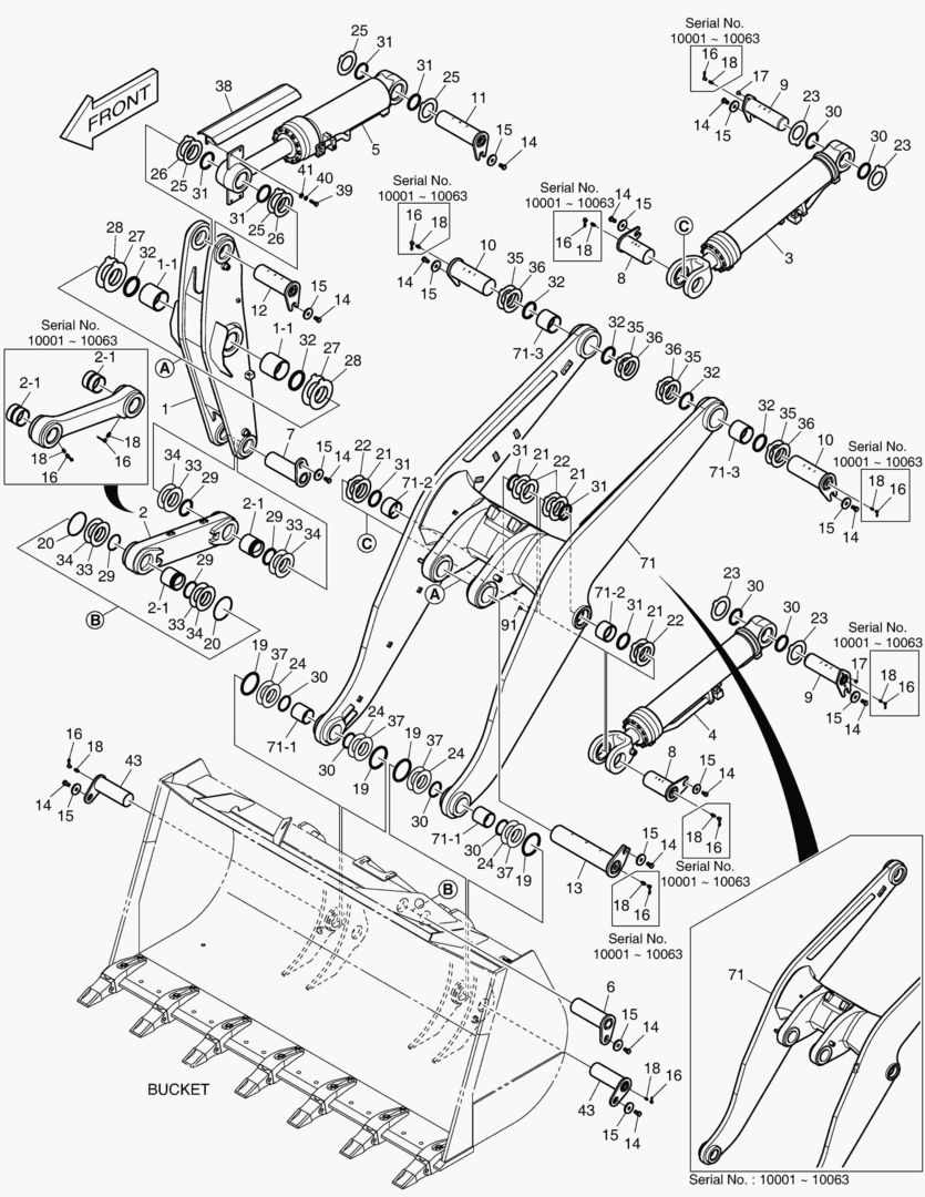 РУКОЯТЬ ПОГРУЗЧИКА В СБОРЕ