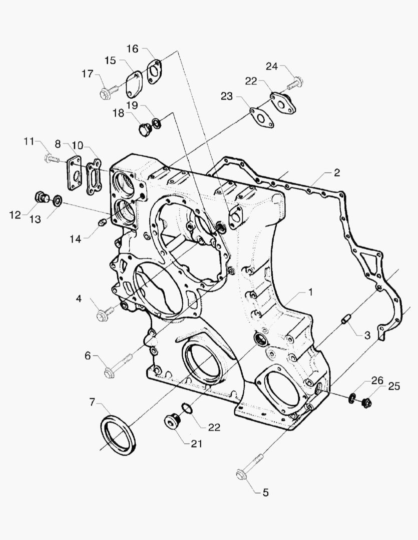 Схема G010-9 TIMING GEAR HOUSING