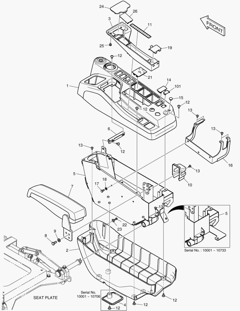 ПУЛЬТ УПРАВЛЕНИЯ - ПРАВОСТОРОННИЙ(СИСТЕМА ЗАЩИТЫ ПРИ ОПРОКИДЫВАНИИ)
