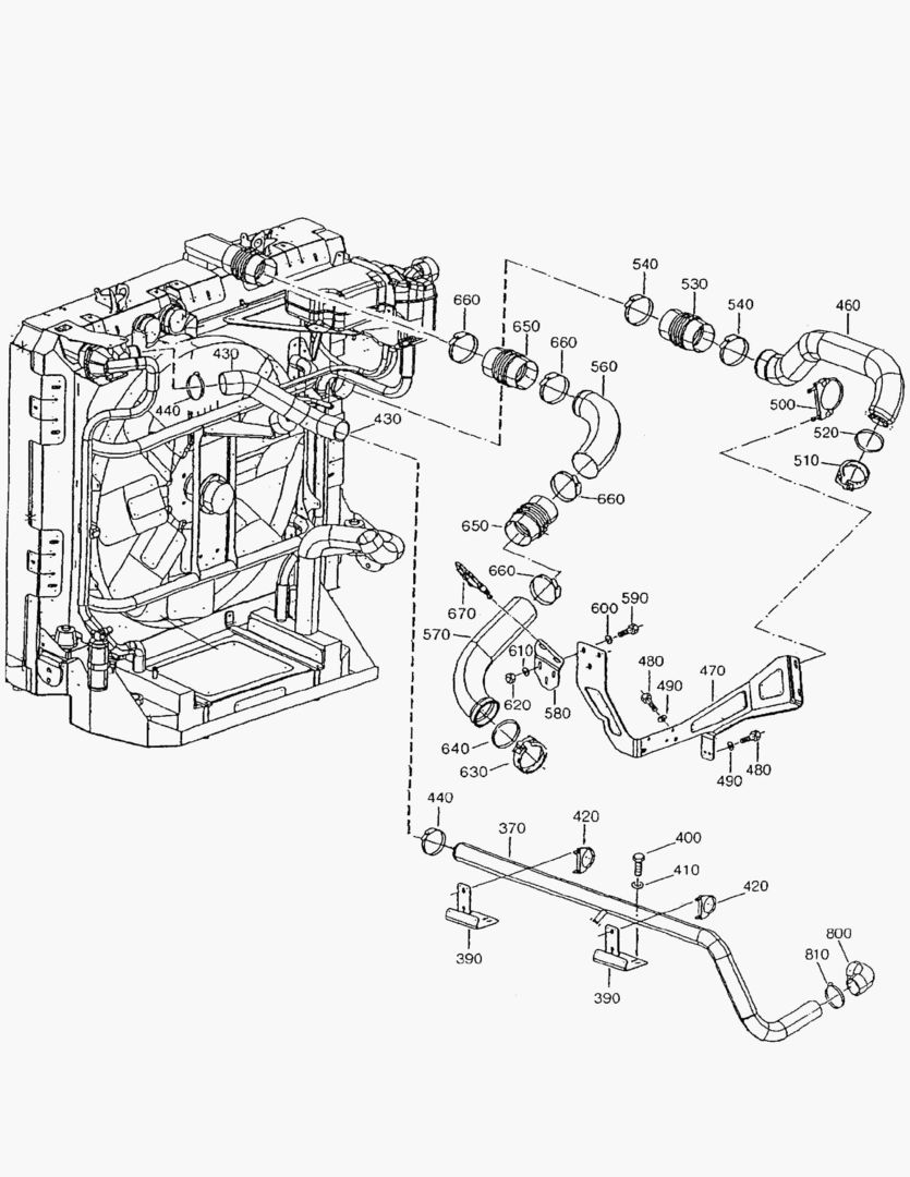 Спецтехника G010-14 PIPES FOR CHARGE AIR COOLER [810027~810108] - главное фото