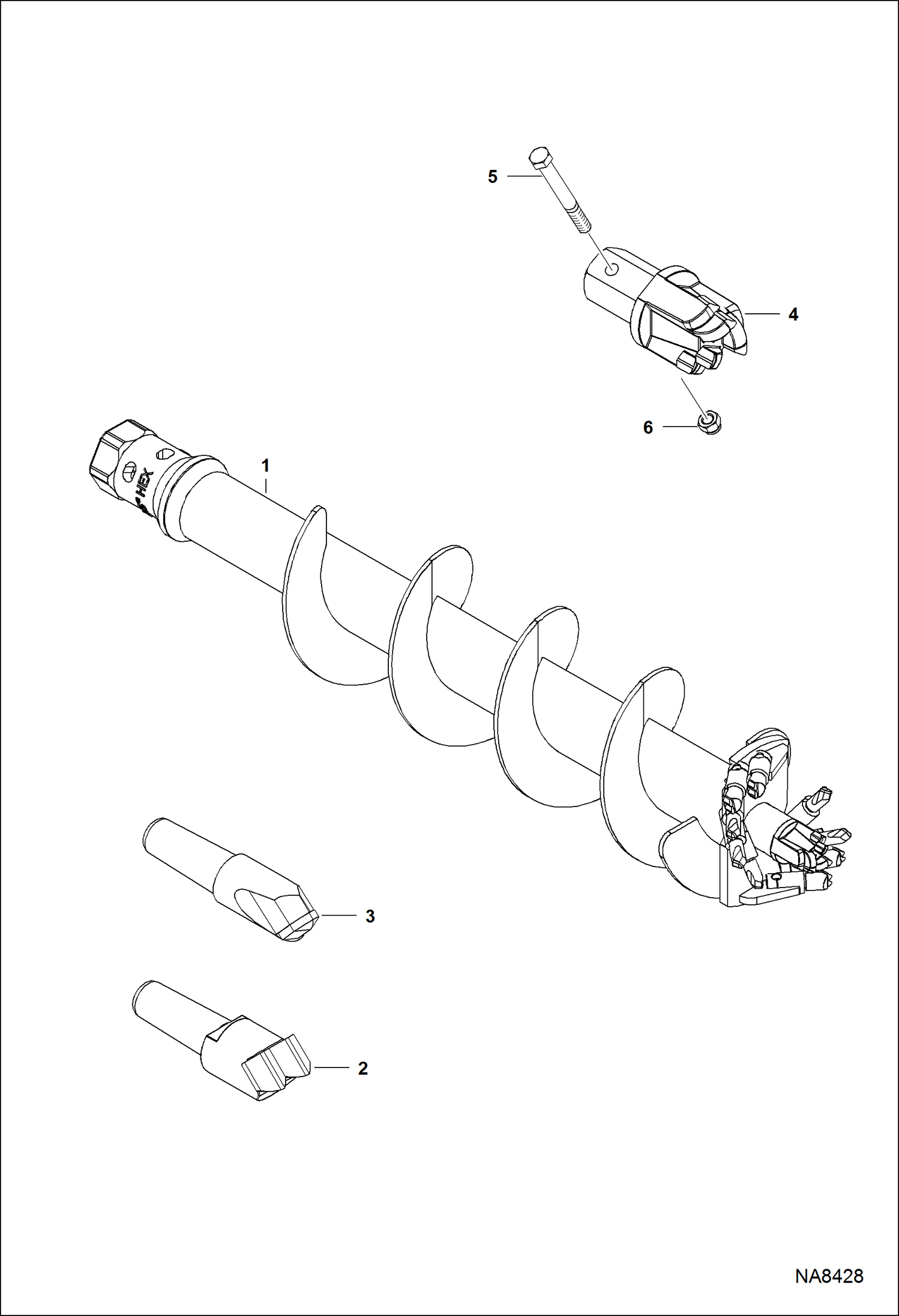 БУР ГИДРАВЛИЧЕСКИЙ (12-- БУР ДЛЯ ТВЕРДЫХ ПОРОД) (35PH AZLA) (50PH B2KY)