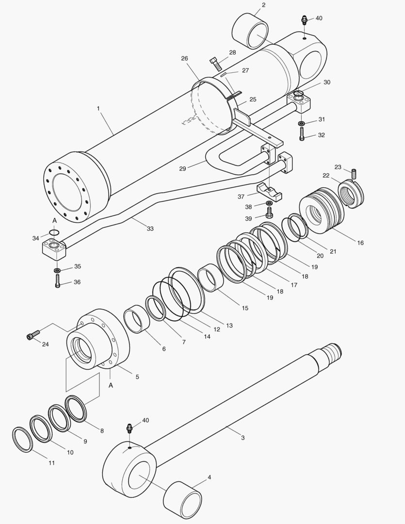 ЦИЛИНДР ПОДЪЕМА-ЛЕВОСТОРОННИЙ