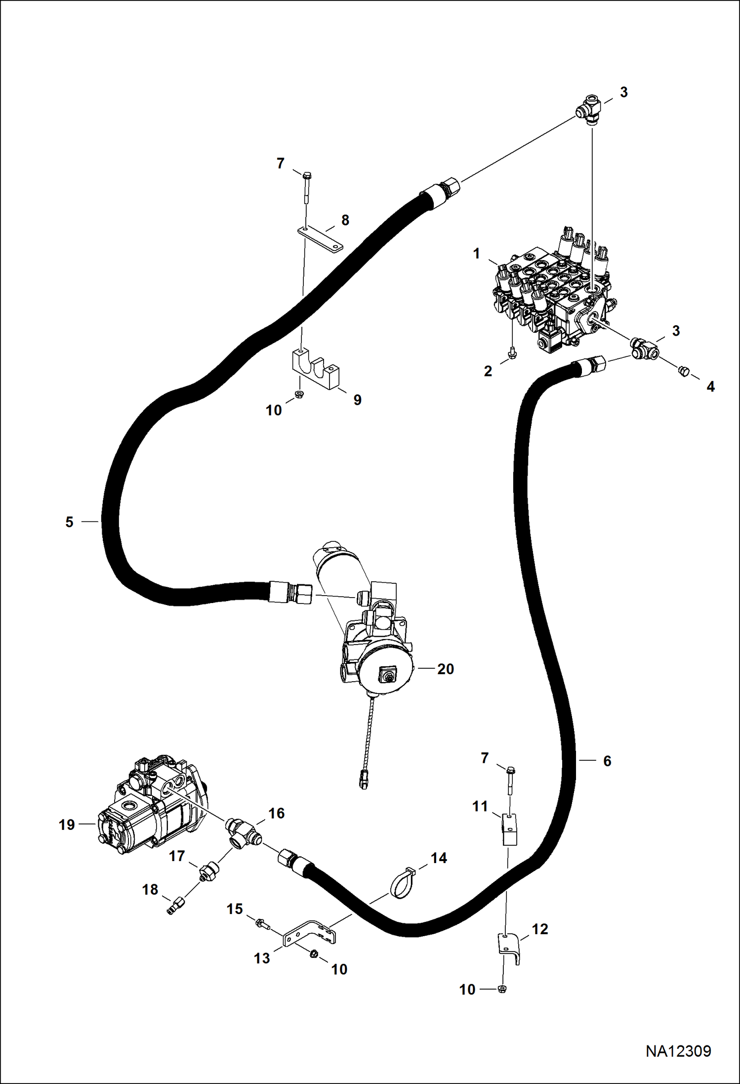 Схема СХЕМА ГИДРАВЛИЧЕСКОЙ СИСТЕМЫ (РЕГУЛИРУЮЩИЙ КЛАПАН)