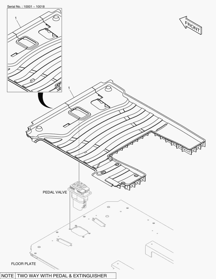 6260 FLOOR MAT - TWO WAY WITH PEDAL(3)