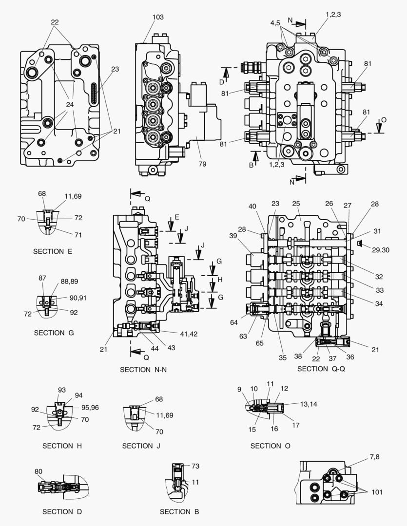 Спецтехника 7240 CONTROL VALVE-L.H.DX28 [1~398] - главное фото