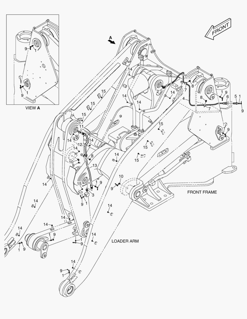 ПЕРЕДНИЙ ТРУБОПРОВОД СМАЗОЧНОЙ СИСТЕМЫ