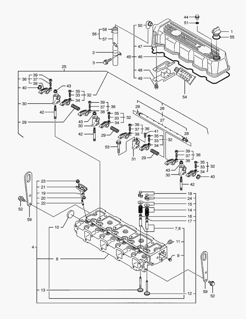 014 CYLINDER HEAD & BONNET