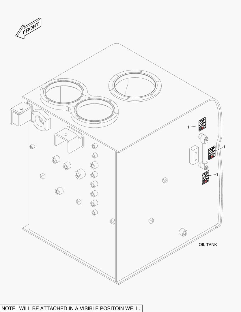 5320 DECAL - OIL CHECK (STANDARD TEMPERATURE)