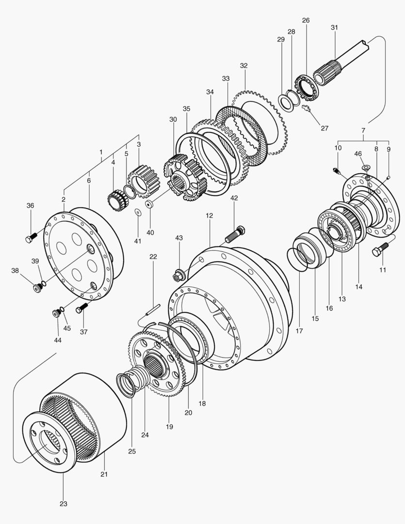ЗАДНЯЯ ПЛАНЕТАРНАЯ ПЕРЕДАЧА-ОПЦИЯ