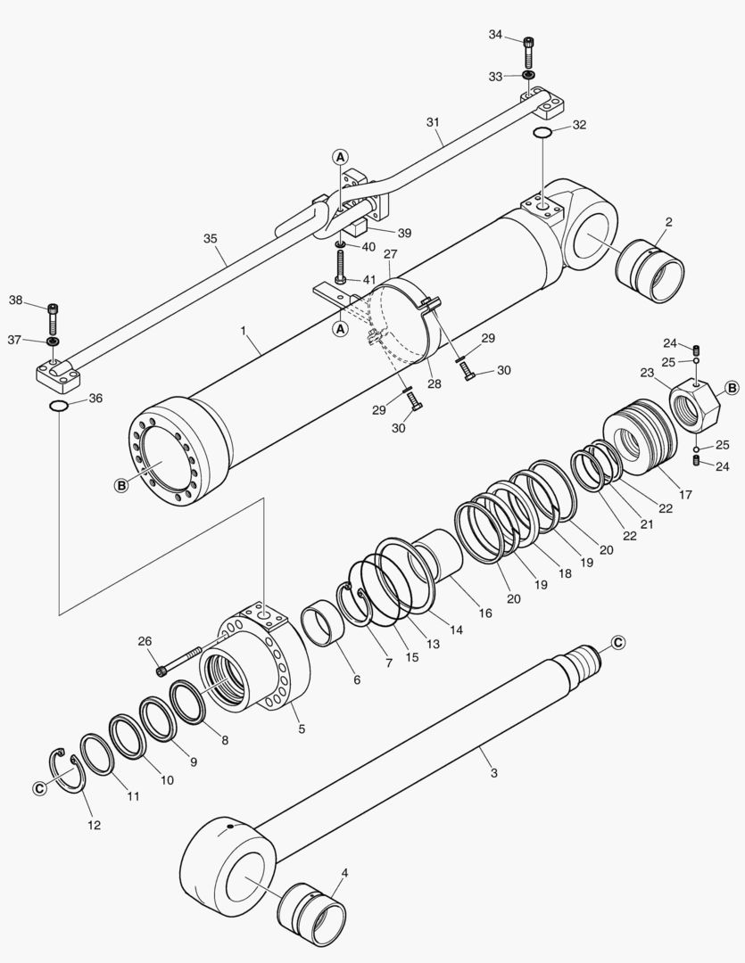 ЦИЛИНДР ПОДЪЕМА - ЛЕВОСТОРОННИЙ