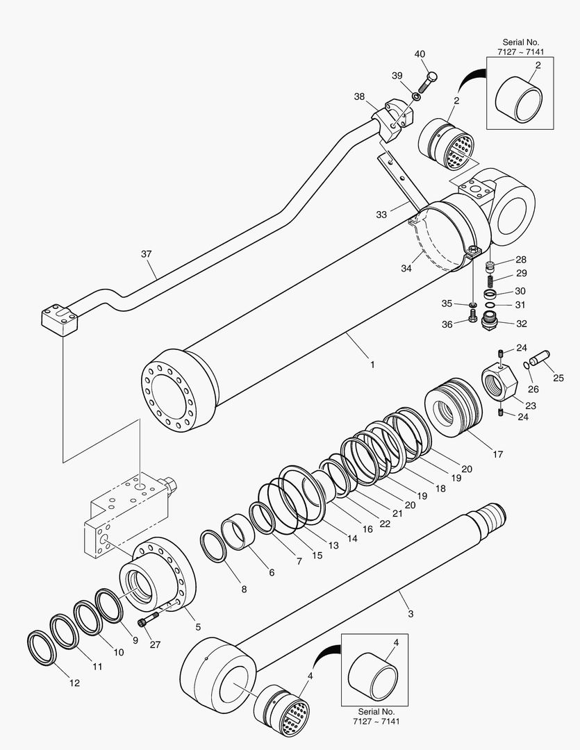 Спецтехника 4771 ARM CYLINDER - LOCK VALVE(ARM 2.0m) [7127~] - главное фото