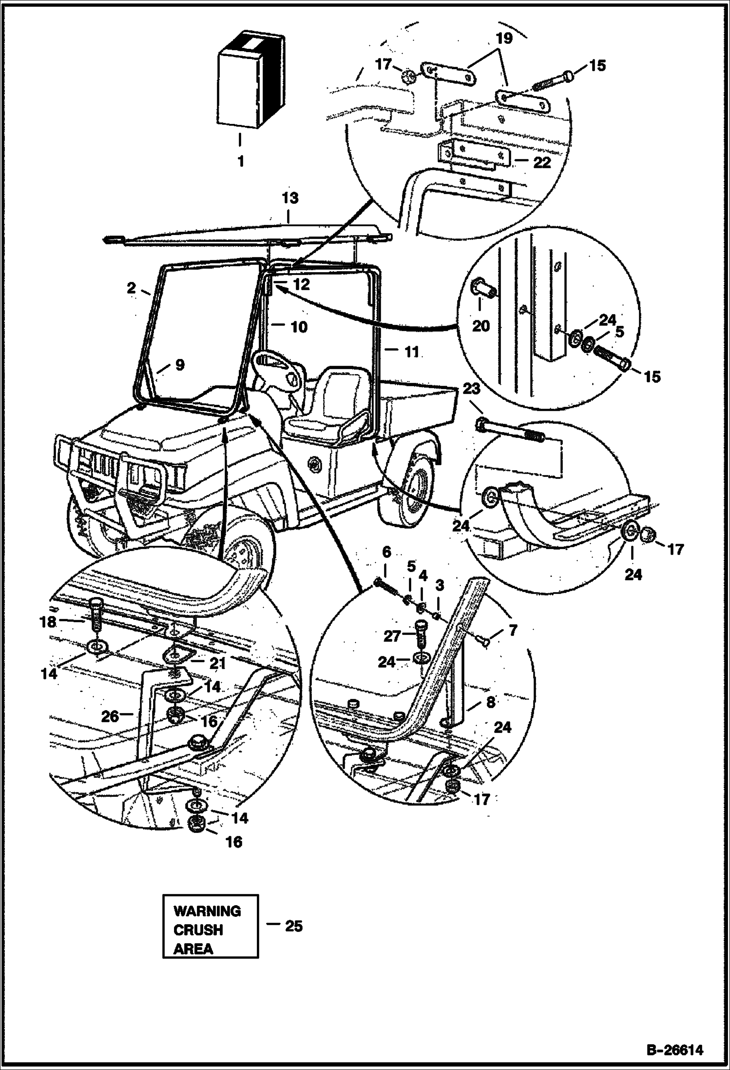 КОМПЛЕКТ КРЫШ НАД СИДЕНЬЕМ ВОДИТЕЛЯ