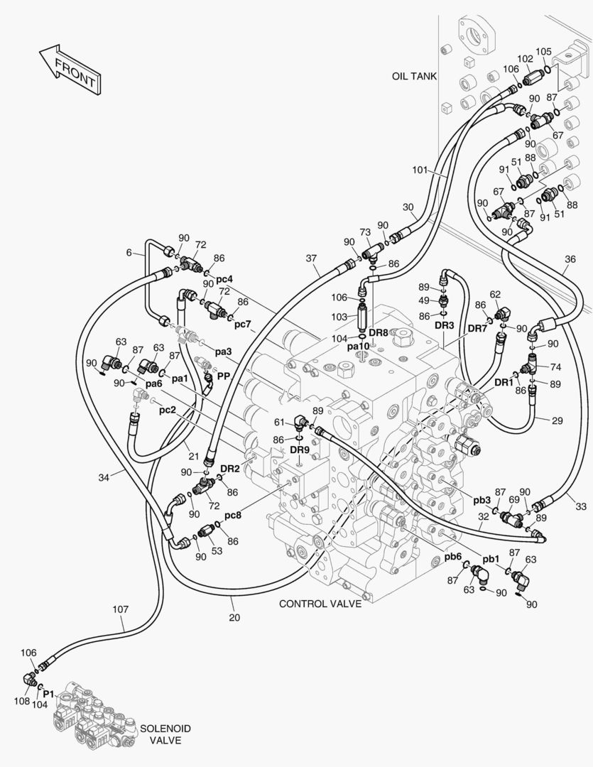 ТРУБОПРОВОД СЕРВОУПРАВЛЕНИЯ(5)