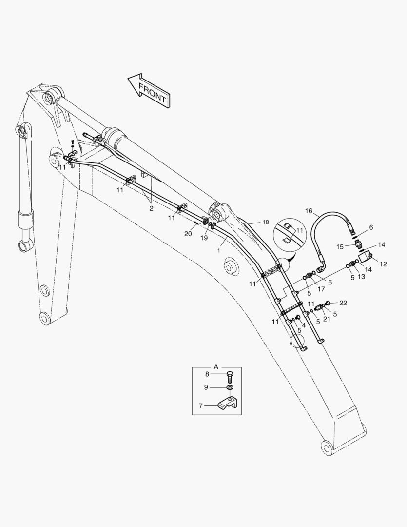 ГИДРОСИСТЕМА СТРЕЛЫ-СТРЕЛА 4.3 м(ОДИН ПУТЬ)