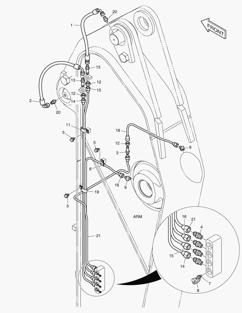 ТРУБОПРОВОД СМАЗОЧНОЙ СИСТЕМЫ - РУКОЯТЬ 2.4 м