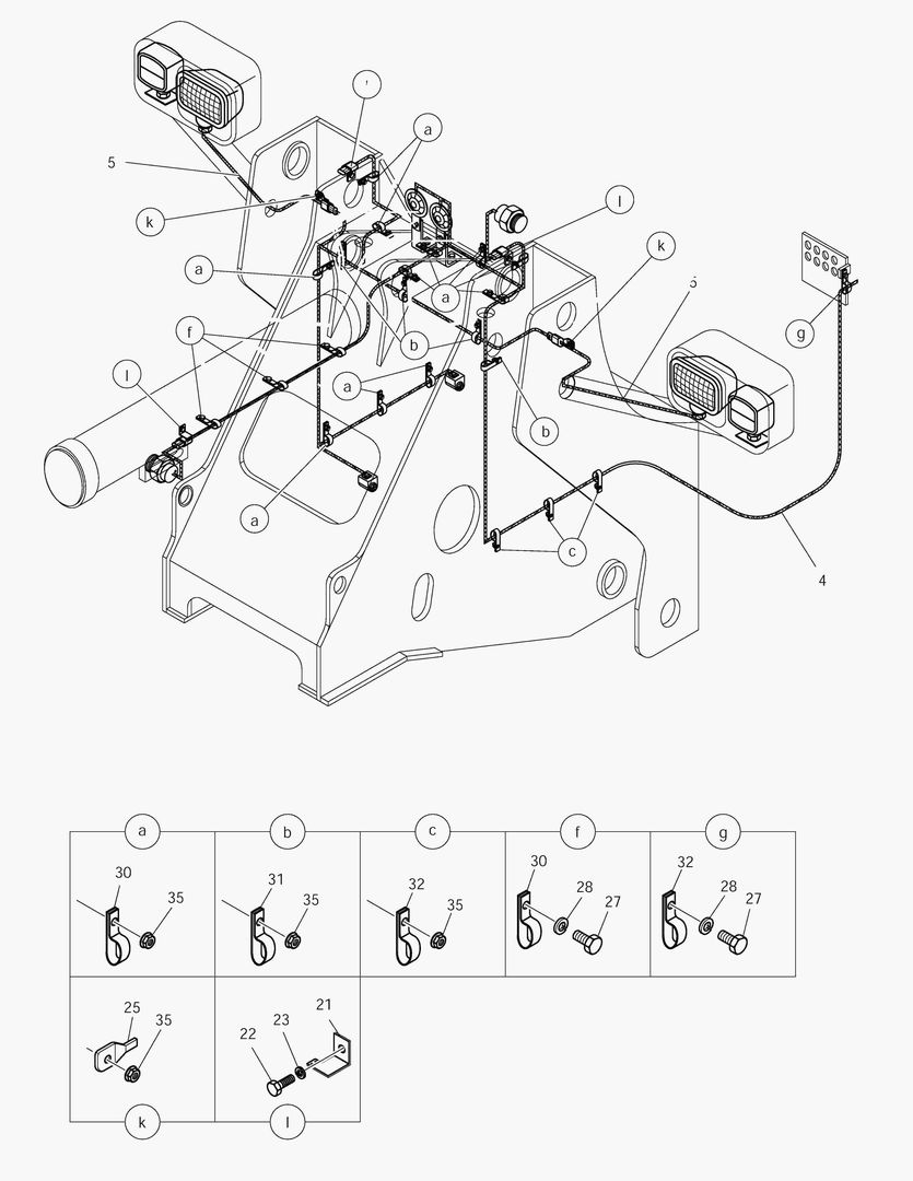 ЭЛЕКТРОПРОВОДКА(3)-ПЕРЕДНЯЯ РАМА