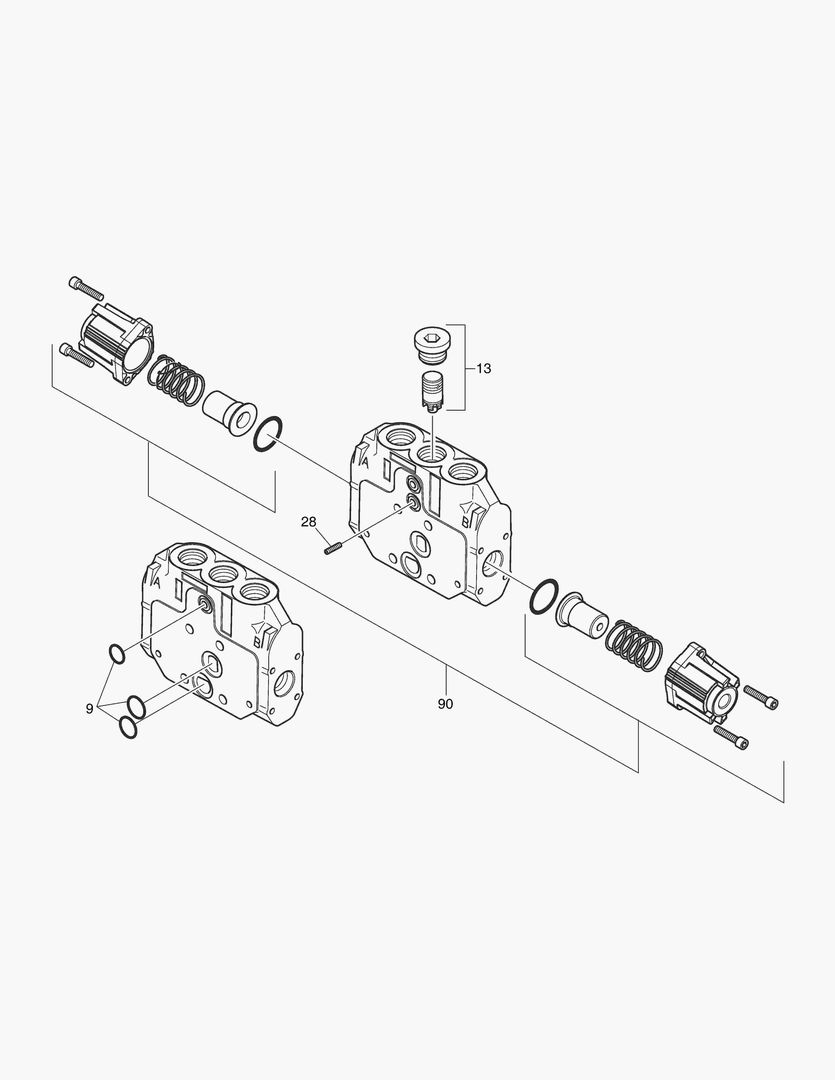 БЛОК ХОДА(ПРАВОСТРОННИЙ) - РЕГУЛИРУЮЩИЙ КЛАПАН