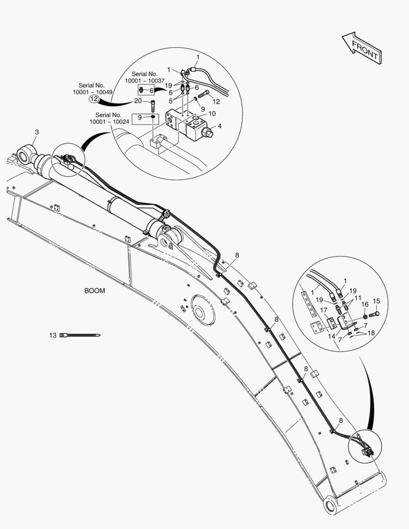 Схема ГИДРОСИСТЕМА РУКОЯТИ-ГИДРОЗАМОК