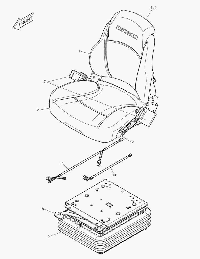 5340 SEAT ASS`Y - ELECTRIC STEERING [10001~10082]
