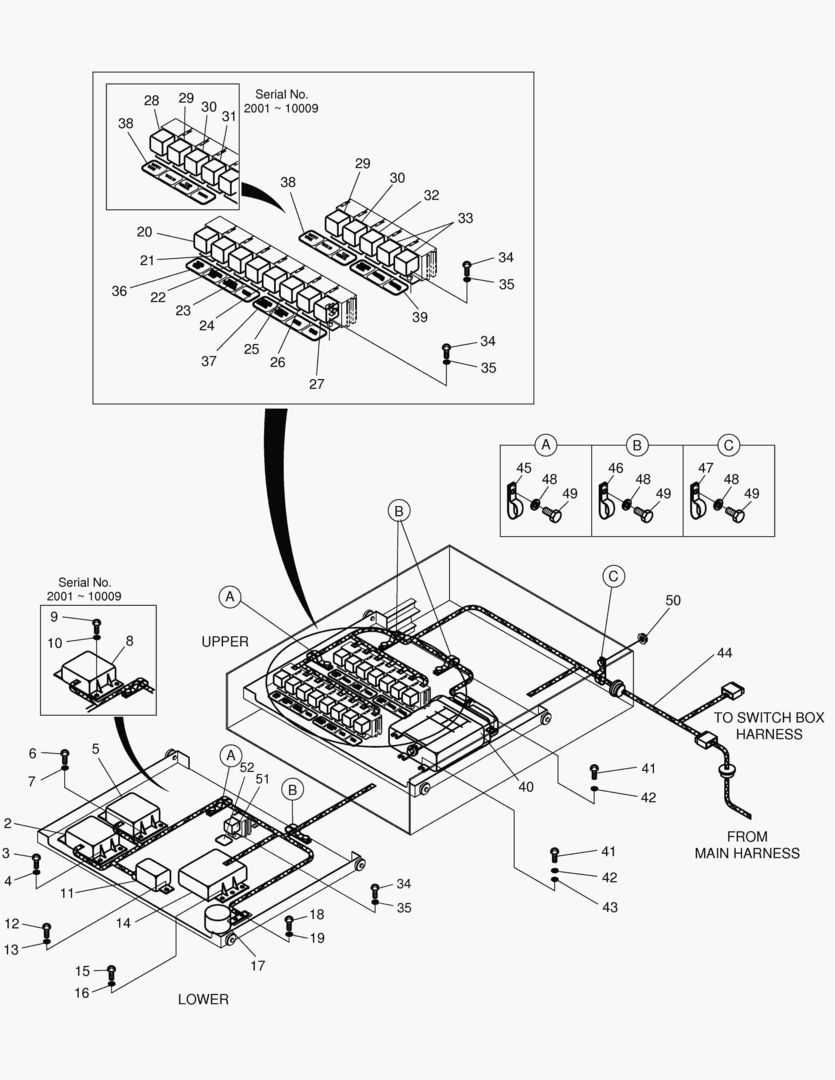 ЭЛЕКТРОШКАФ В СБОРЕ-РЫЧАГ ПЕРЕДАЧИ